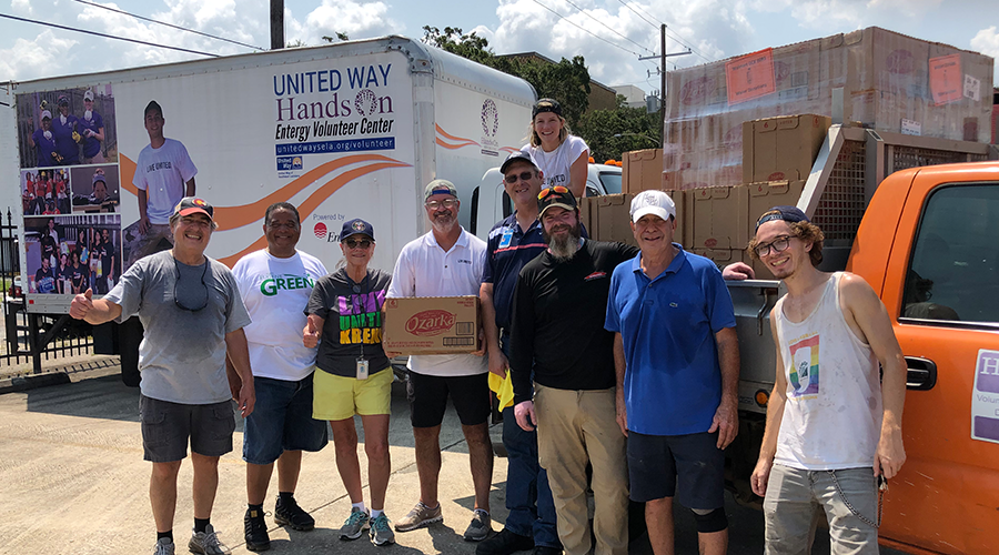 United Way distributing water